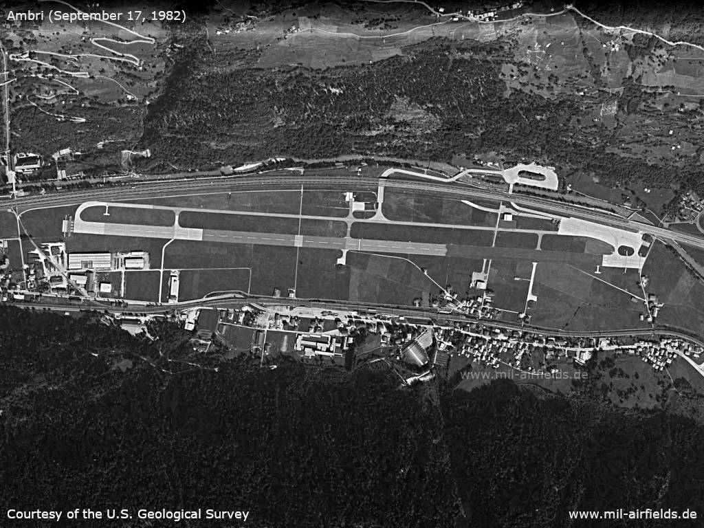 Satellite image Ambri Piotta Airfield, Switzerland, 1982