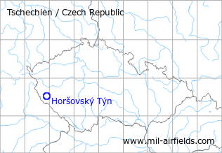 Map with location of Horšovský Týn Airfield, Czech Republic