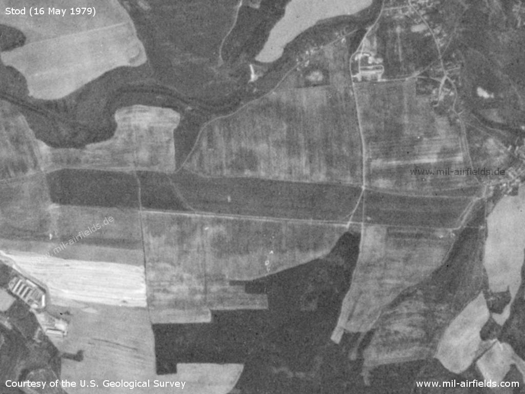 Flugplatz Stod, Tschechien, auf einem Satellitenbild 1979