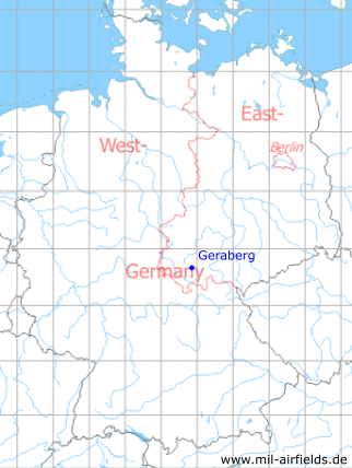 Karte mit Lage Geraberg, DDR