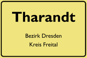 Ortsschild Tharandt, DDR