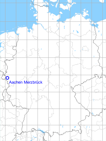 Map with location of Aachen Merzbrück, Germany