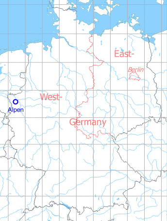 Map with location of Alpen Highway Strip, Germany