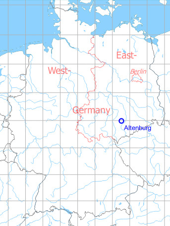 Map with location of Altenburg Air Base