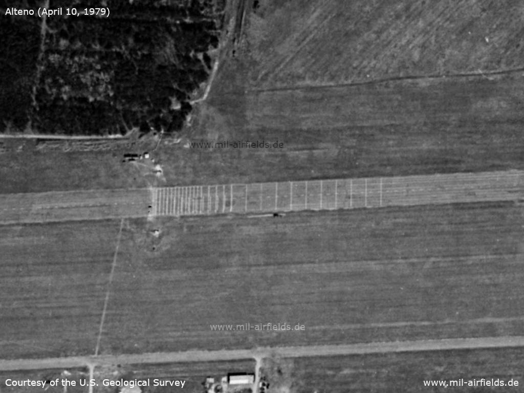 Landebahn-Markierungen für Test Flugzeug-Fanganlage, Alteno