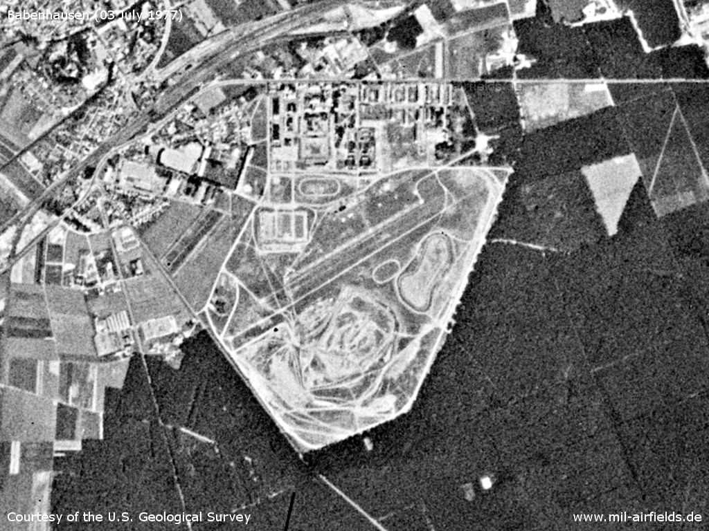 Babenhausen Army Airfield, Germany, on a US satellite image 1977