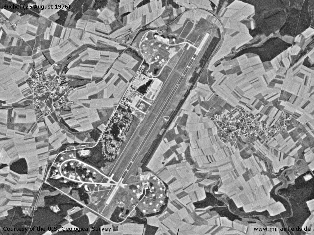Fliegerhorst Büchel auf einem Satellitenbild 1976