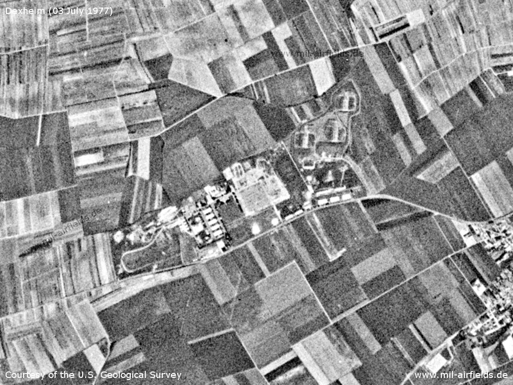 Die Anderson Barracks Dexheim auf einem Satellitenbild 1977