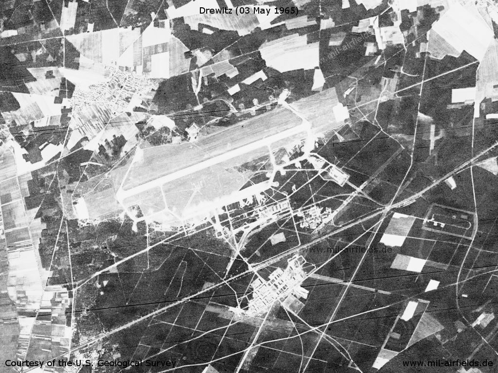 Drewitz Air Base on a satellite image 1965