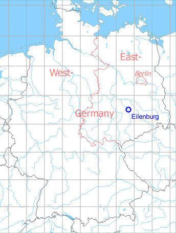 Map with location of Eilenburg Airfield