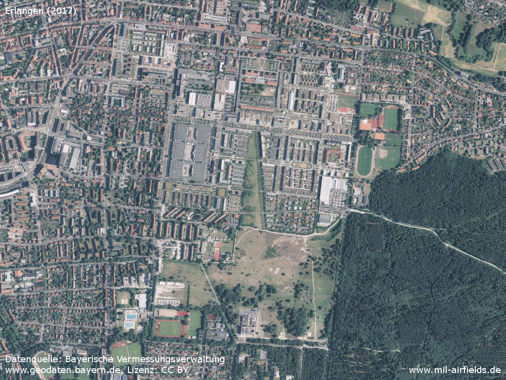 Aerial image Erlangen Röthelheimpark 2017