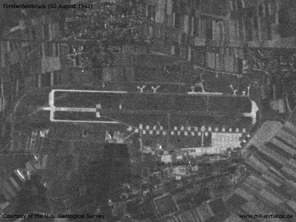 Flugplatz Fürstenfeldbruck: Satellitenbild vom 02.08.1962