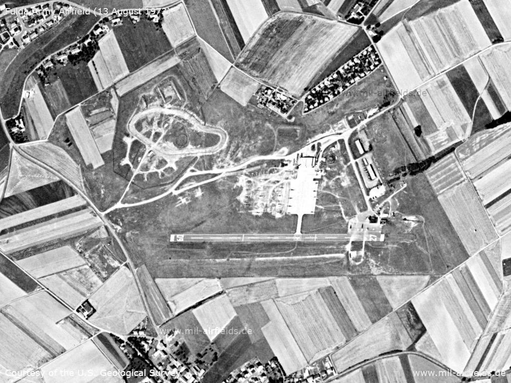Army Airfield AAF Fulda auf einem Satellitenbild ...