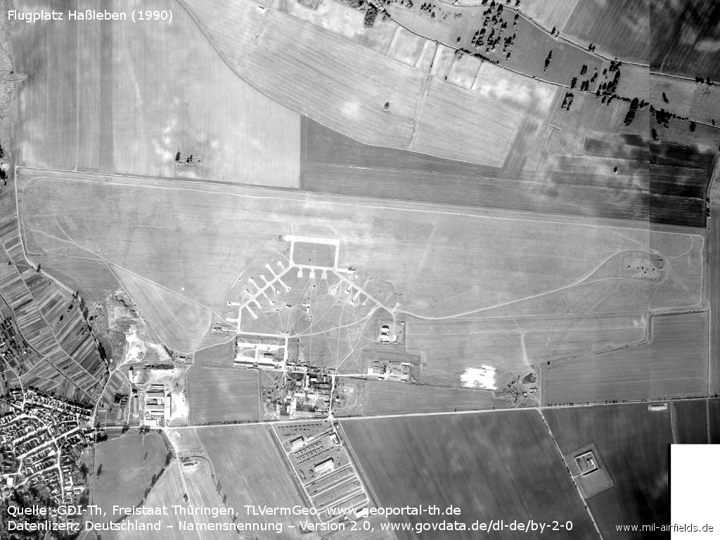 Aerial picture Hassleben airfield October 1990.