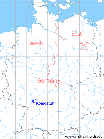 Map with location of Heidelberg Königstuhl Radio Relay Station Helicopter Landing Site, Germany