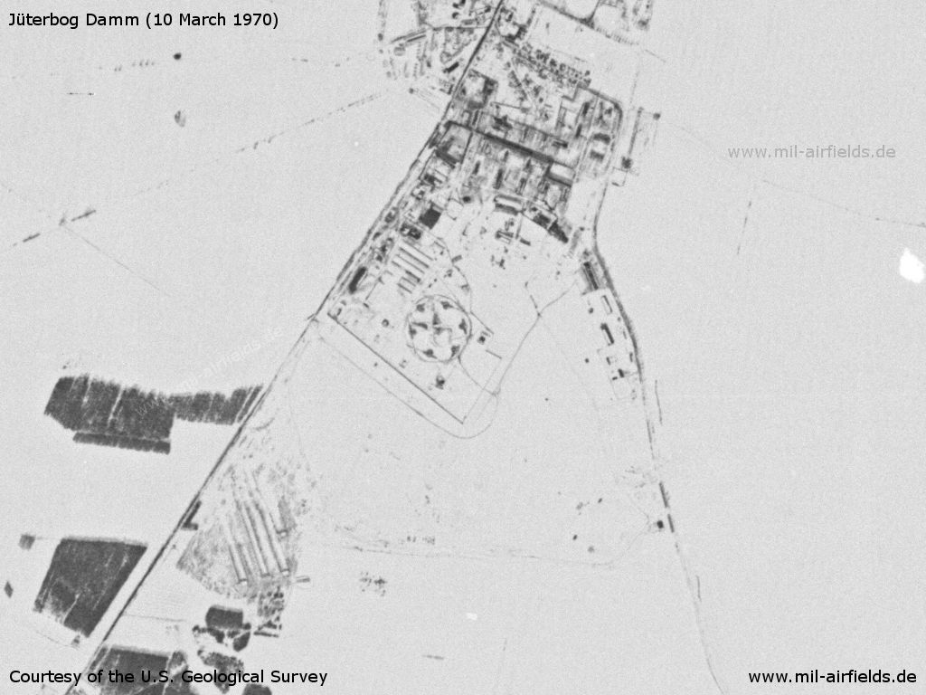Jüterbog Damm Airfield, Germany, on a US satellite image 1970