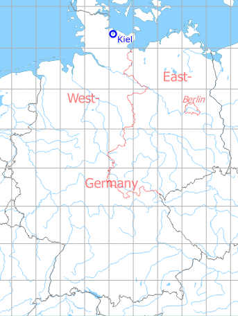 Karte mit Lage Flugplatz Kiel Holtenau