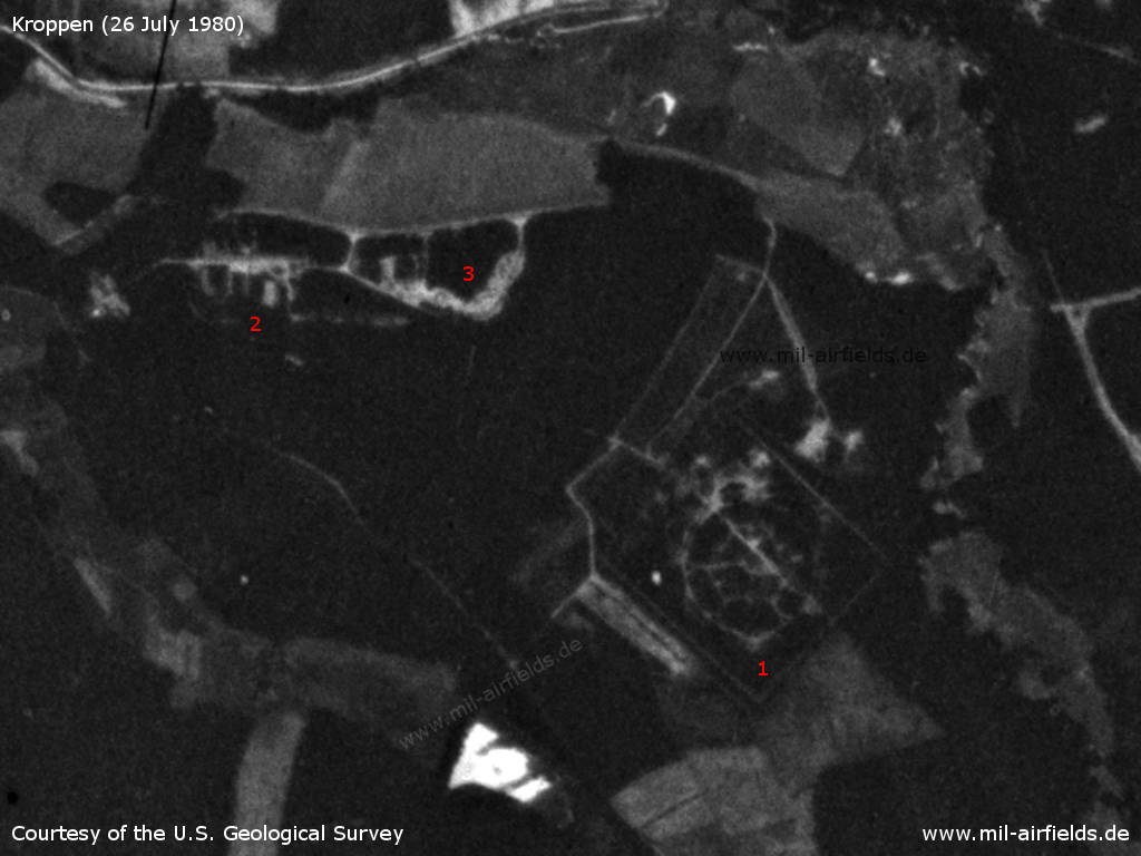 Kroppen, East Germany: Satellite image 1980
