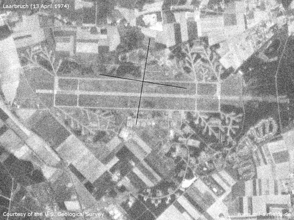 Laarbruch Air Base, Germany, on a US satellite image 1974