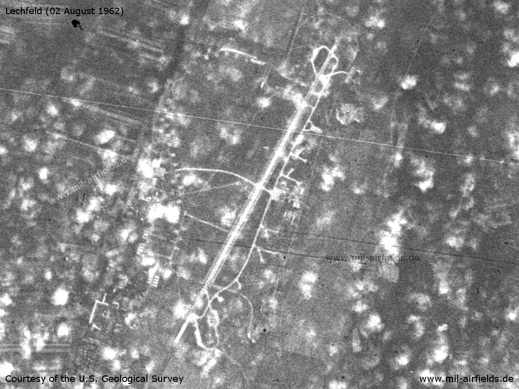 Lechfeld Air Base, Germany, on a US satellite image 1962