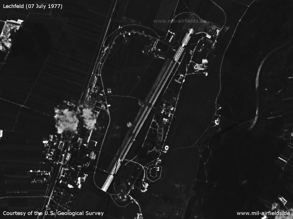 Lechfeld Air Base, Germany, on a US satellite image 1977