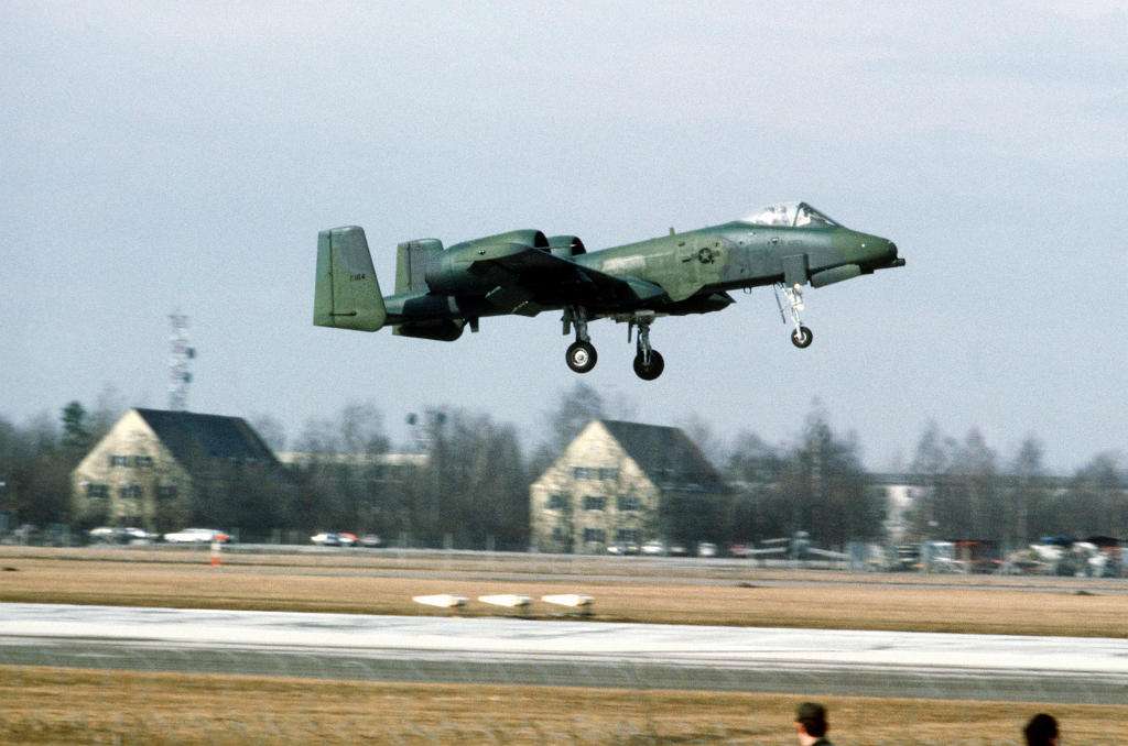 A-10 Thunderbolt II aircraft landing at Lechfeld