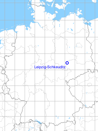Map with location of Halle Leipzig Schkeuditz Airport