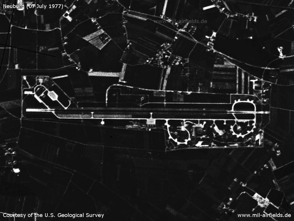 Neuburg/Donau Air Base, Germany, on a US satellite image 1977