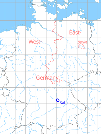 Karte mit Lage Flugplatz Roth