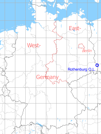 Map with location of Rothenburg/Oberlausitz Air Base, Germany