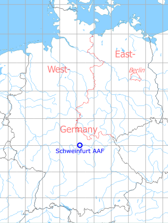 Karte mit Lage Flugplatz US Army Schweinfurt
