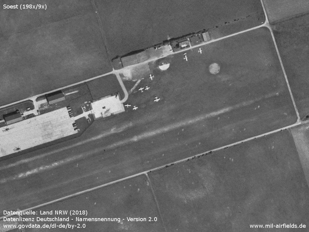 Eastern part of Soest airfield, Germany, with civilian use