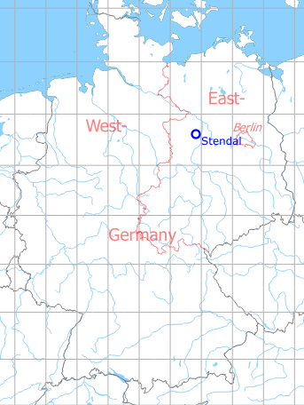 Map with location of Stendal Air Base