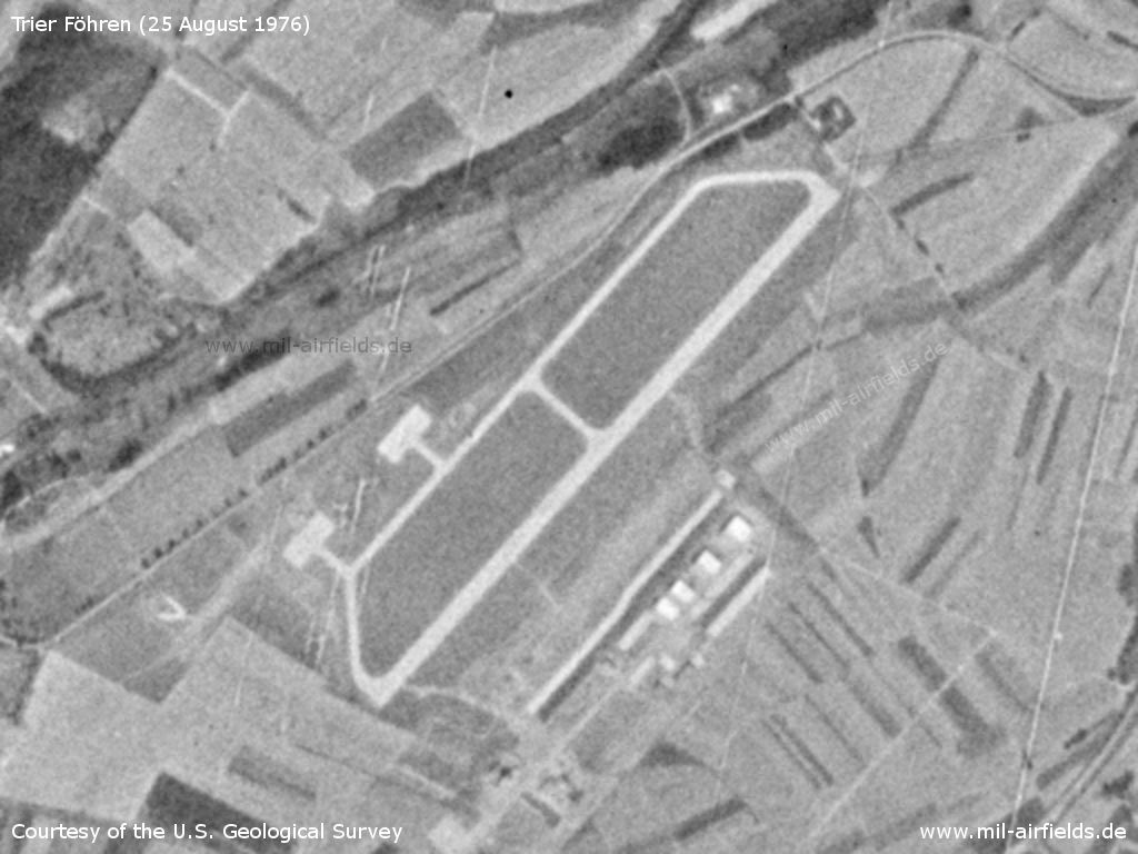 Flugplatz Trier Föhren auf einem Satellitenbild 1976