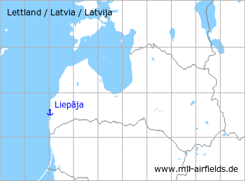 Karte mit Lage Wasserflugplatz Liepāja
