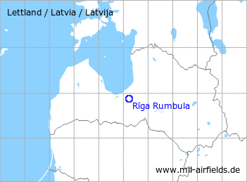 Map with location of Riga Rumbula Air Base