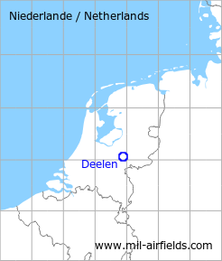 Map with location of Deelen Air Base, Netherlands