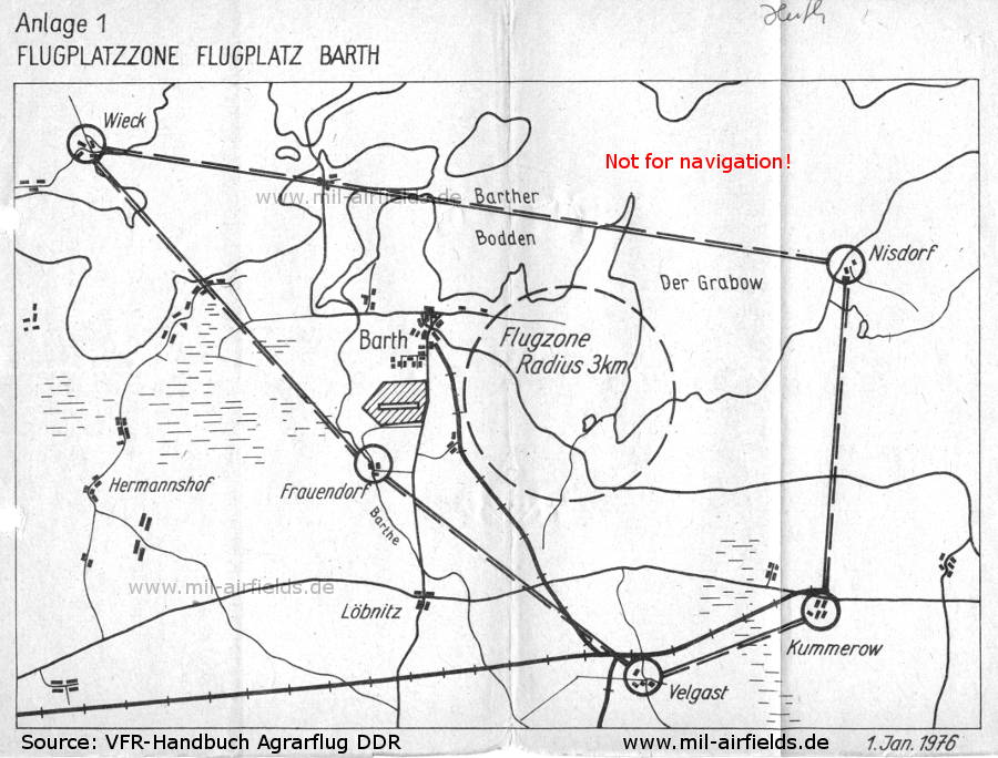 Karte Flugplatzzone (Januar 1976)