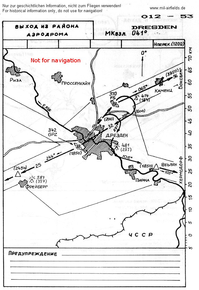 Abflugrouten in Richtung 04