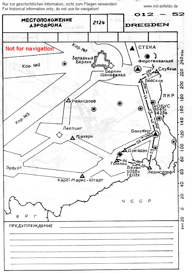 Lage Flugplatz in der DDR