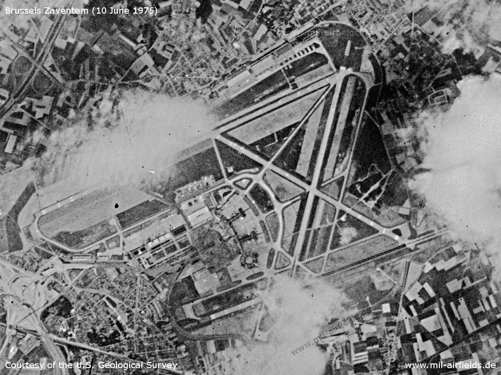 Brussels Zaventem Airport, satellite image from 1975
