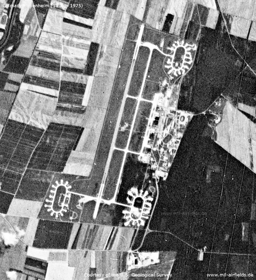 Colmar Meyenheim Base aérienne 132: Satellitenbild / Luftbild 1975