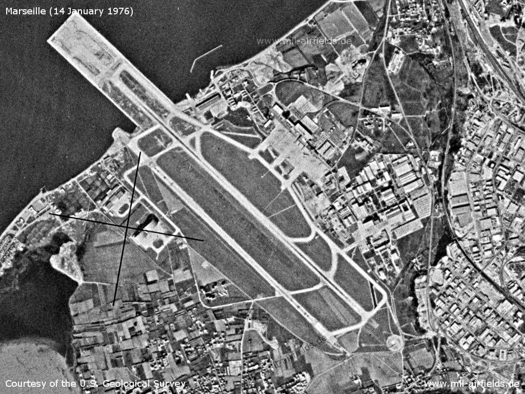 Satellitenbild Flughafen Marseille 1976