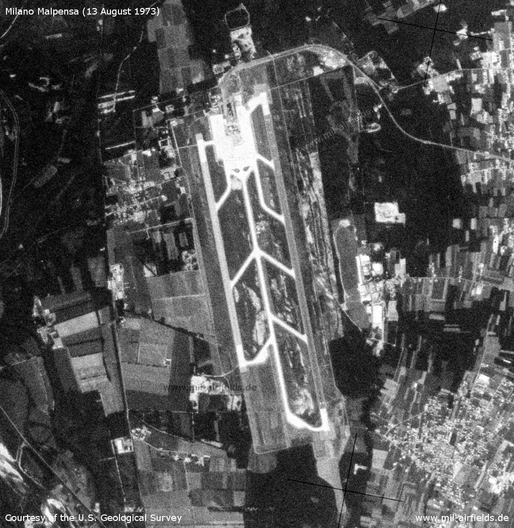 Flughafen Milano Malpensa, Satellitenbild / Luftbild 1973