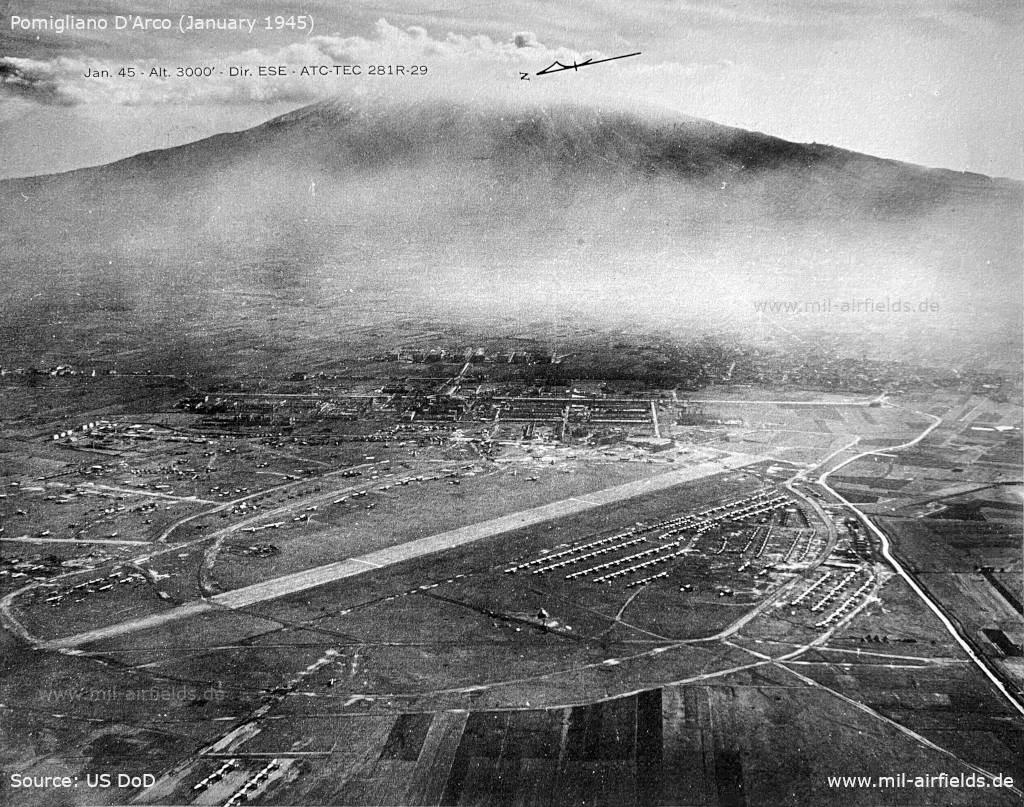 Luftbild Flugplatz Pomigliano d’Arco, Italien 1945
