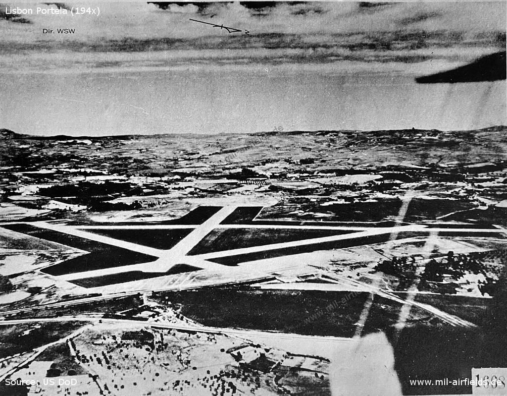 Luftbild Flugplatz Lissabon Portela 1945
