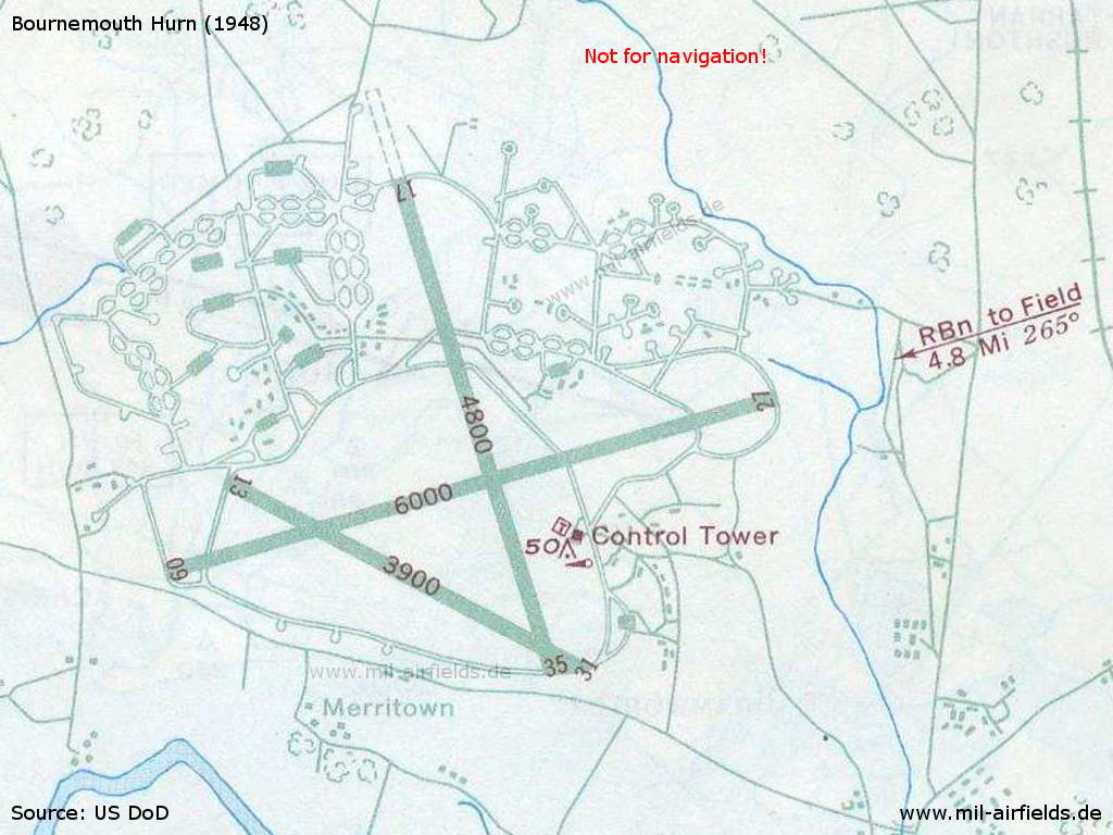 Runways Bournemouth Hurn Aerodrome, 1948