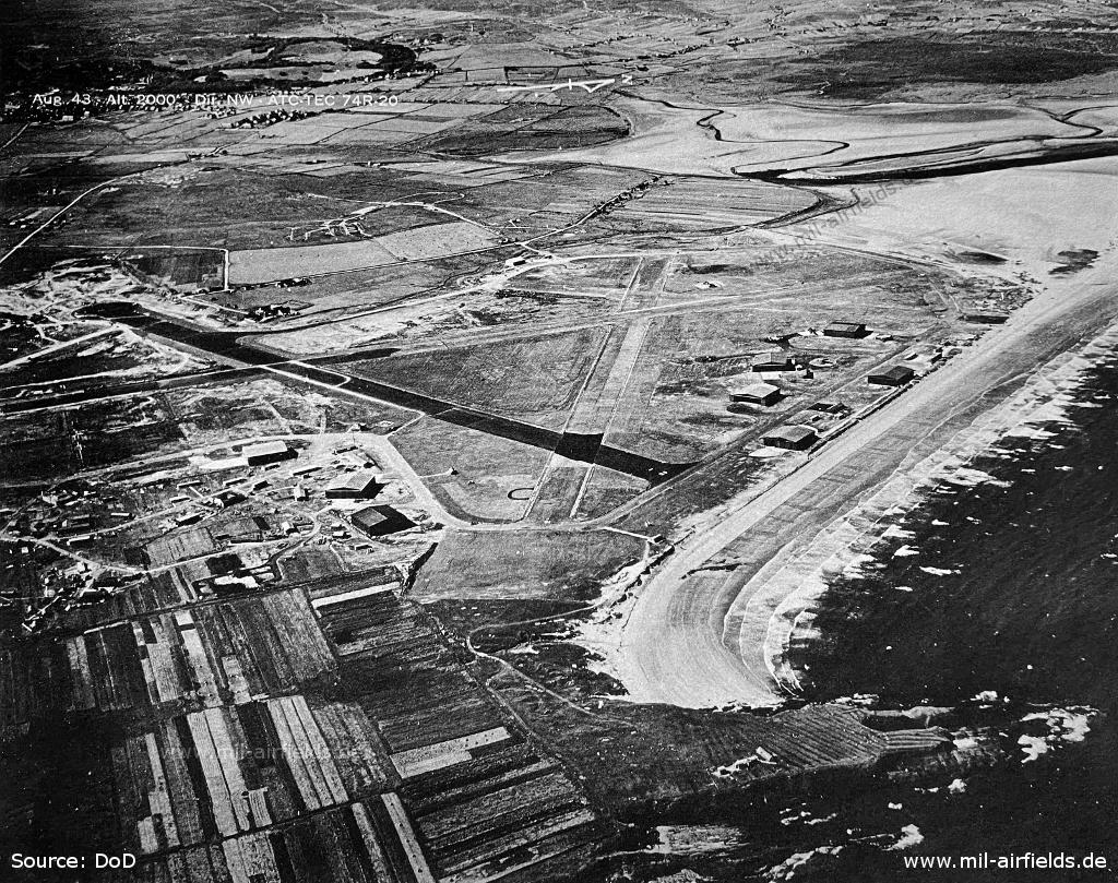 Luftbild Flugplatz Stornoway, Äußere Hebriden, Lewis, August 1943