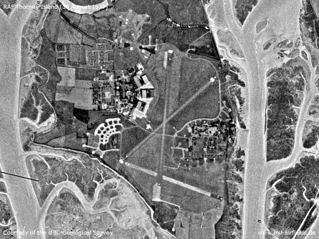 Satellitenbild RAF Thorney Island, England 1977
