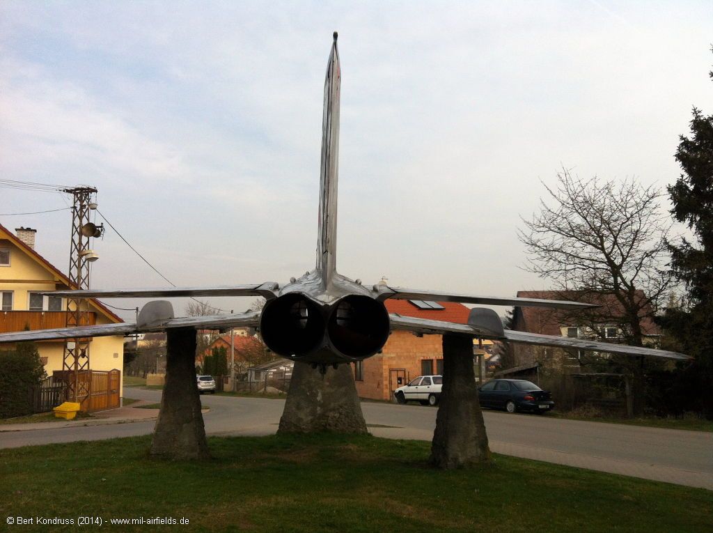 Airplane MiG-19 rear view